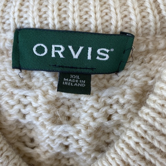 Orvis Men’s Wool Cable Knit Sweater - Picture 7 of 9
